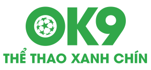 logo OK9 - thể thao xanh chín